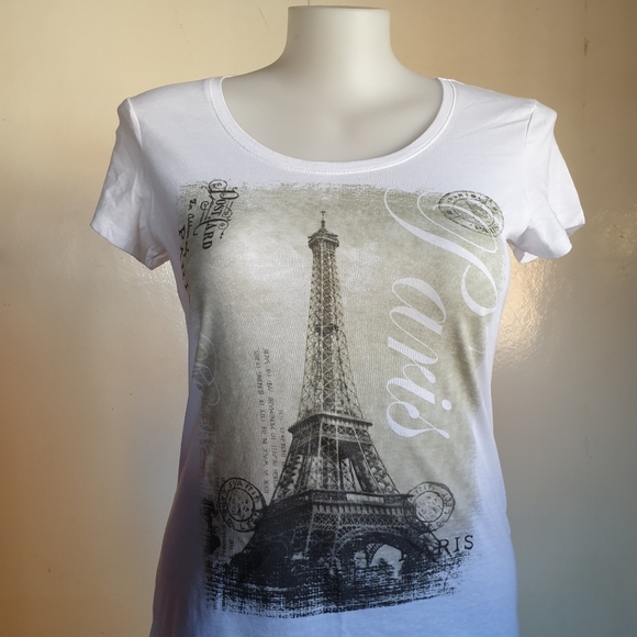 Kmart Girl Express AU-18 White Print ShortSleeve Tee Shirt Top NWOT - Picture 2 of 10